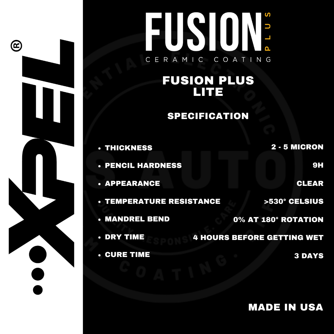 XPEL FUSION PLUS LITE NANO CERAMIC BODY COATING 1L (1 YEAR DURABILITY ...