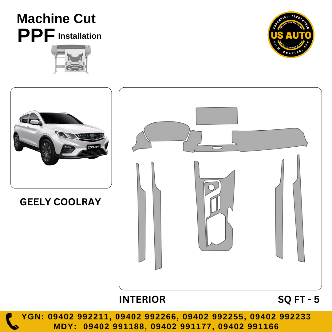 MACHINE CUT INTERIOR PPF GEELY COOLRAY (2020 UP)