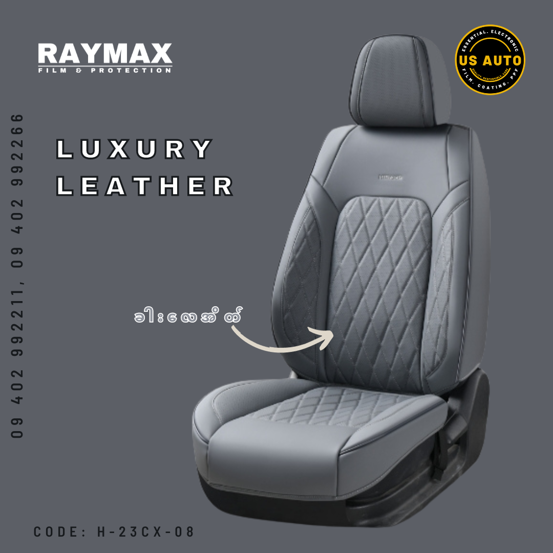 RAYMAX LUXURY SEAT COVER (H-23CX-08) (1) SET (GREY)