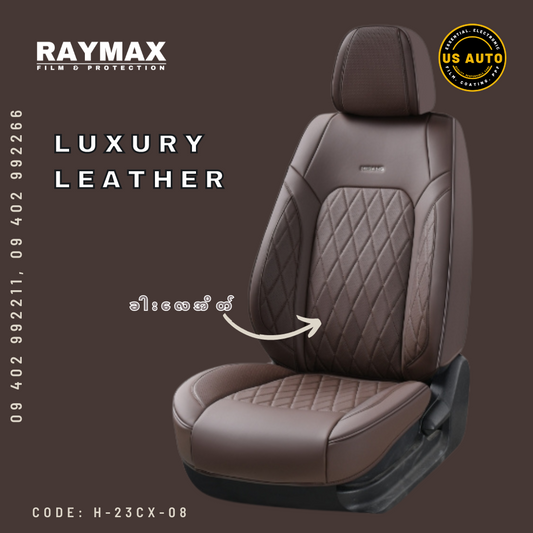 RAYMAX LUXURY SEAT COVER (H-23CX-08) (1) SET (COFFEE)