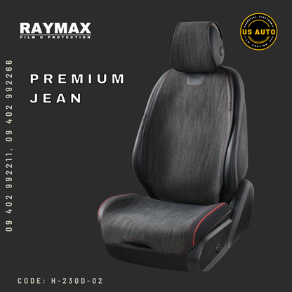 RAYMAX PREMIUM JEAN SEAT PAD FULL SET (BLACK + RED)