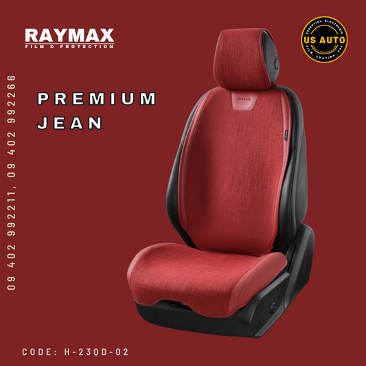 RAYMAX PREMIUM JEAN SEAT PAD FULL SET (WINE RED)