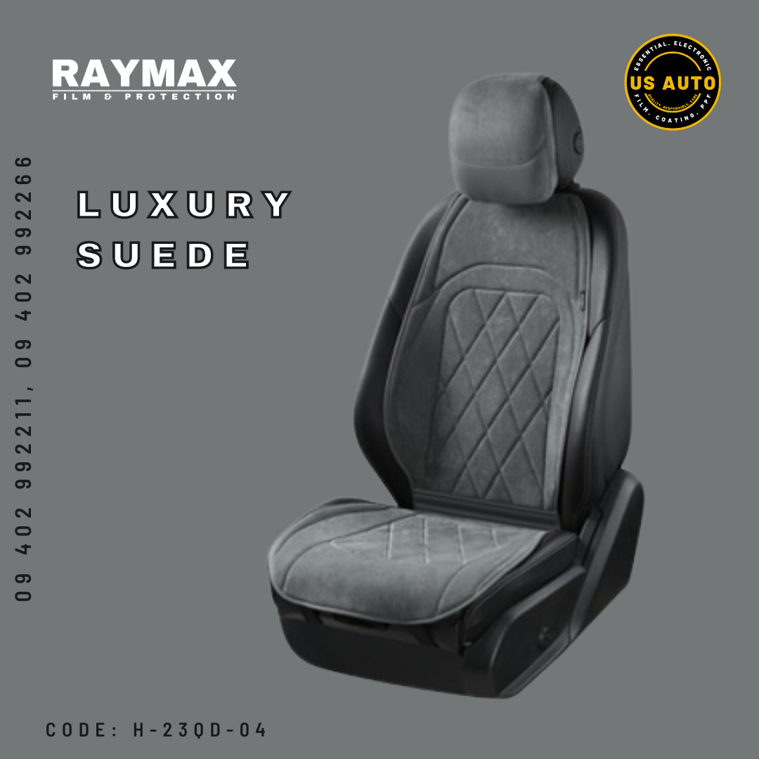 RAYMAX LUXURY SUEDE SEAT PAD FULL SET (CYAN)