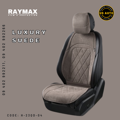 RAYMAX LUXURY SUEDE SEAT PAD FULL SET (CAMEL)