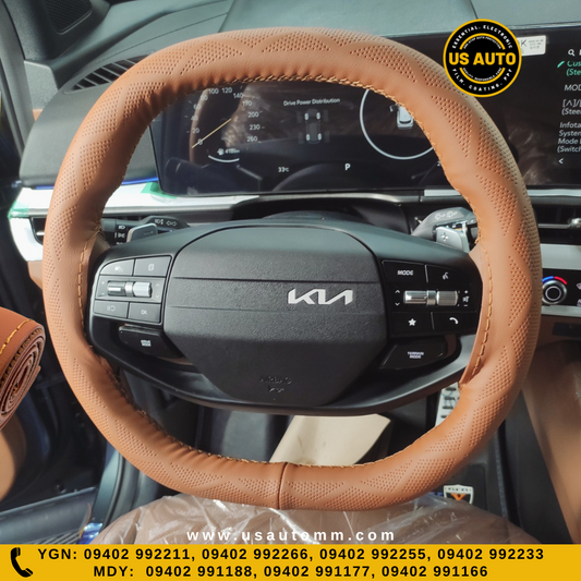 HAND SEW STEERING COVER MIX DESIGN (MIX COLOR)