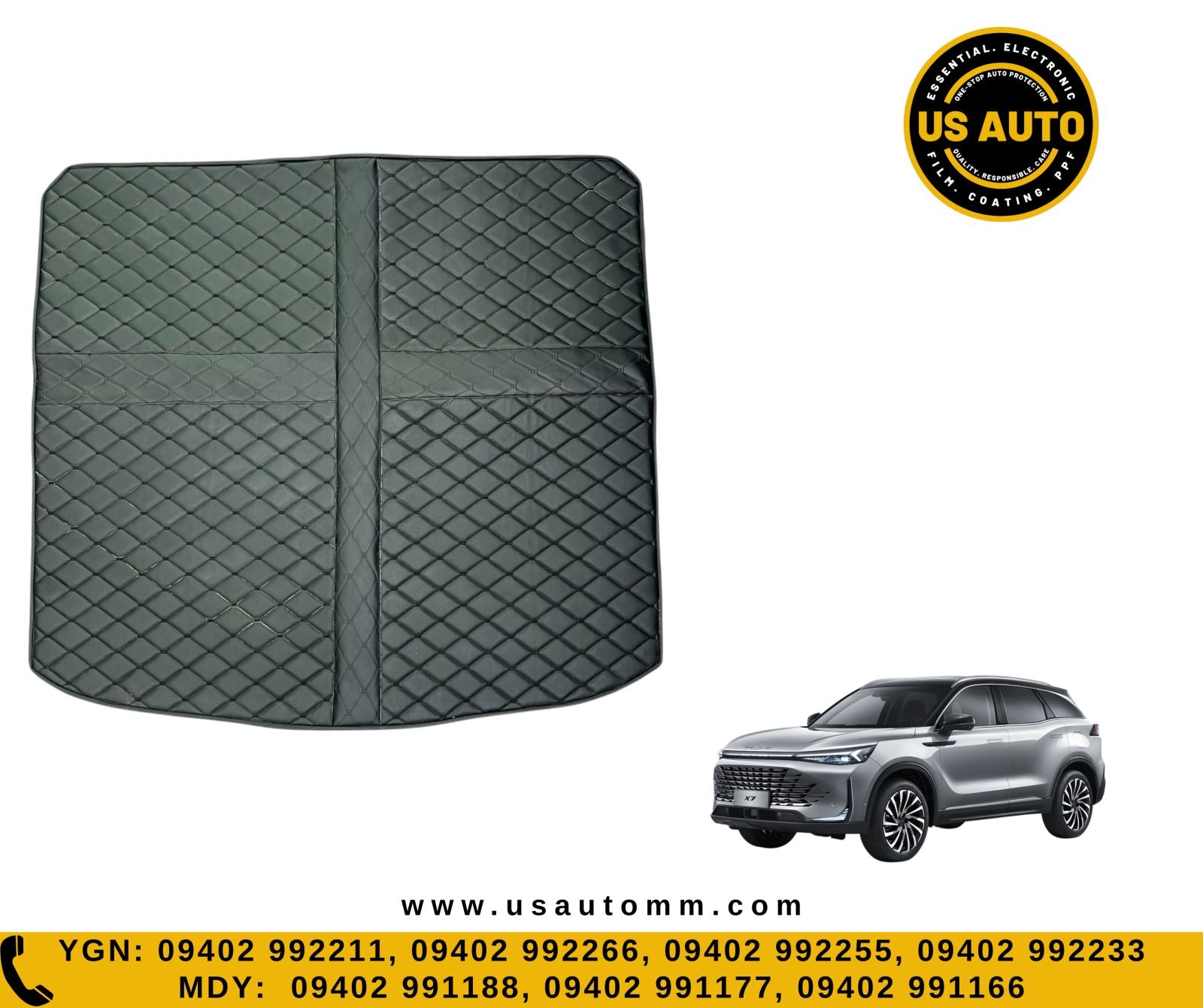 HAND SEW TRUNK MAT (BLACK) BAIC X7 (2020 UP)