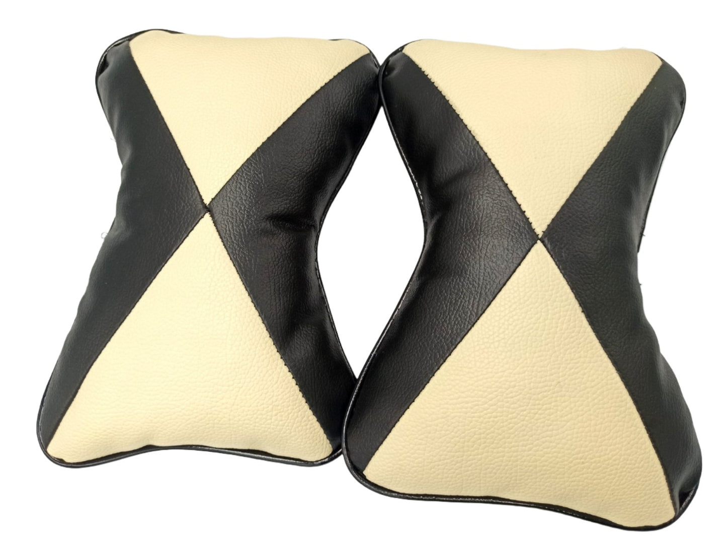 HEADREST PILLOW (2 PCS) (BLACK + BEIGE)