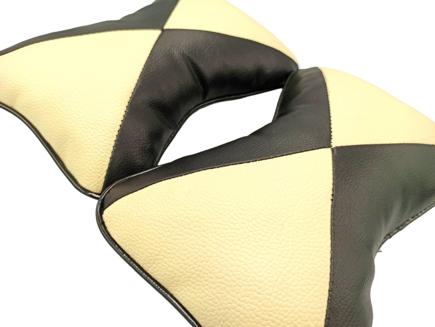 HEADREST PILLOW (2 PCS) (BLACK + BEIGE)