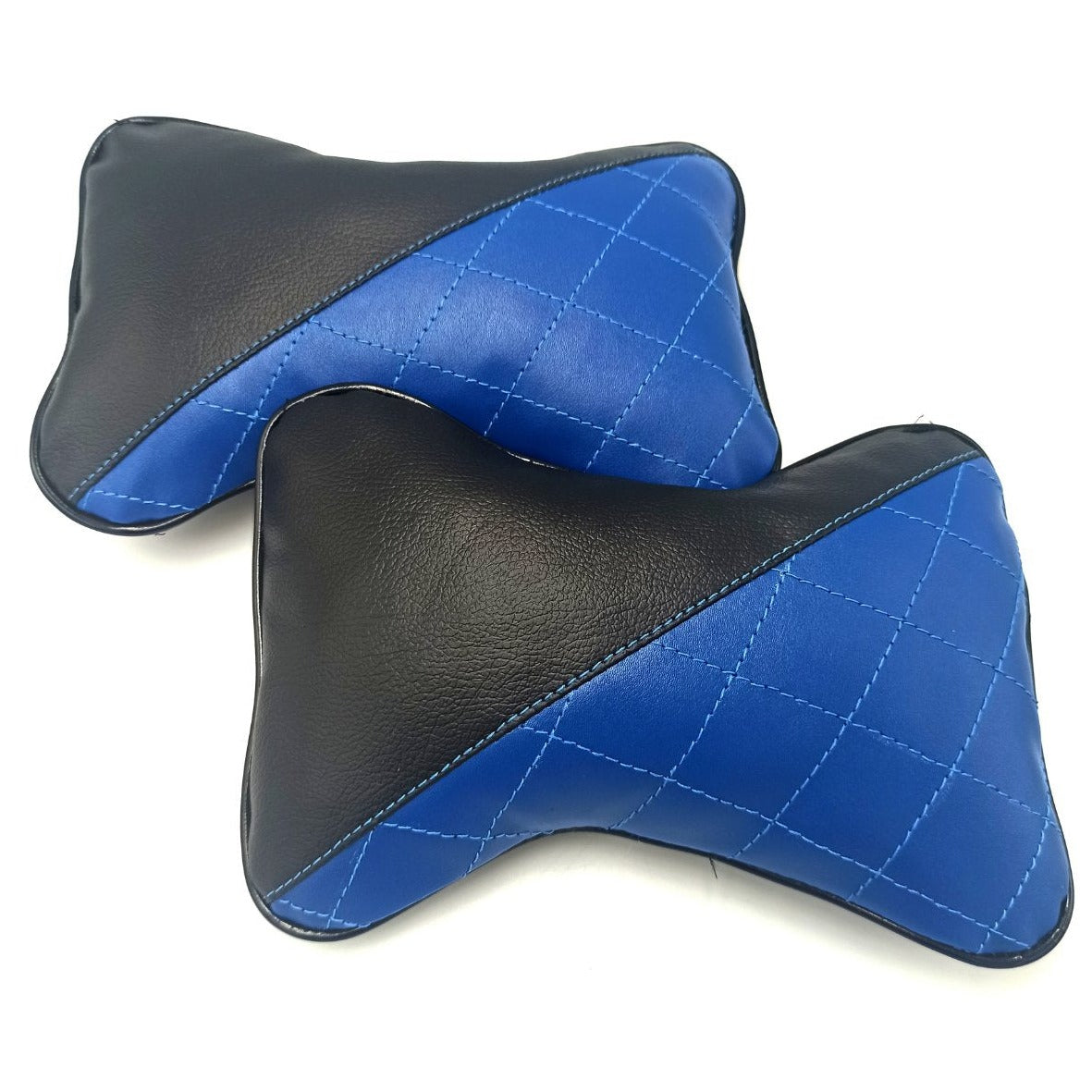 HEADREST PILLOW (2 PCS) (BLACK + BLUE)