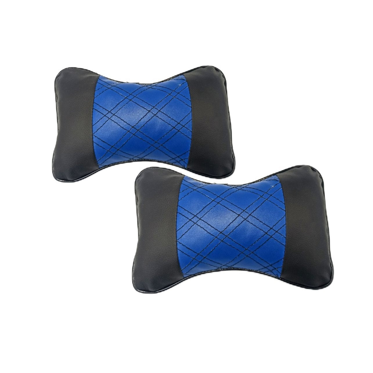 HEADREST PILLOW (2 PCS) (BLACK + BLUE)