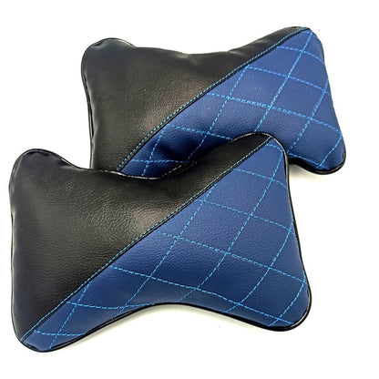 HEADREST PILLOW (2 PCS) (BLACK + BLUE)