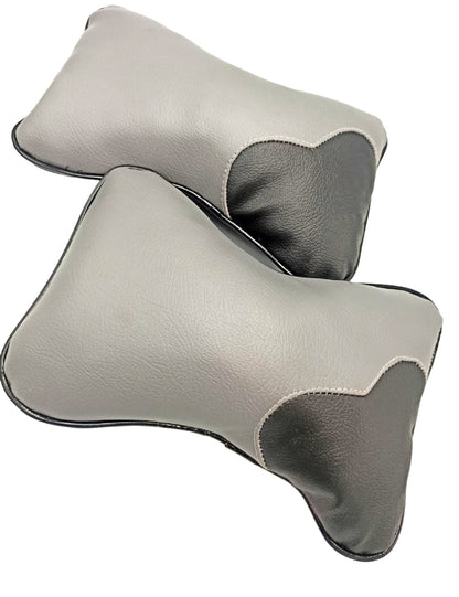 HEADREST PILLOW (2 PCS) (BLACK + GREY)