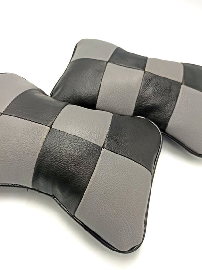 HEADREST PILLOW (2 PCS) (BLACK + GREY) 2