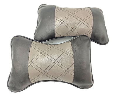 HEADREST PILLOW (2 PCS) (BLACK + GREY) 2