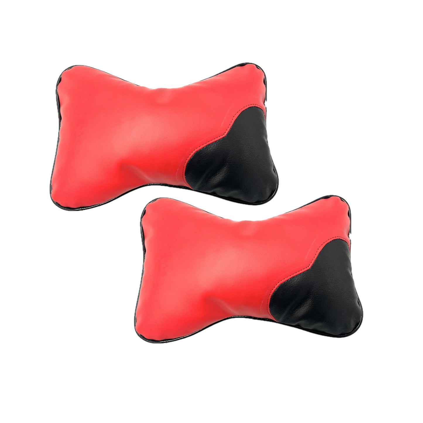 HEADREST PILLOW (2 PCS) (BLACK + RED)-5