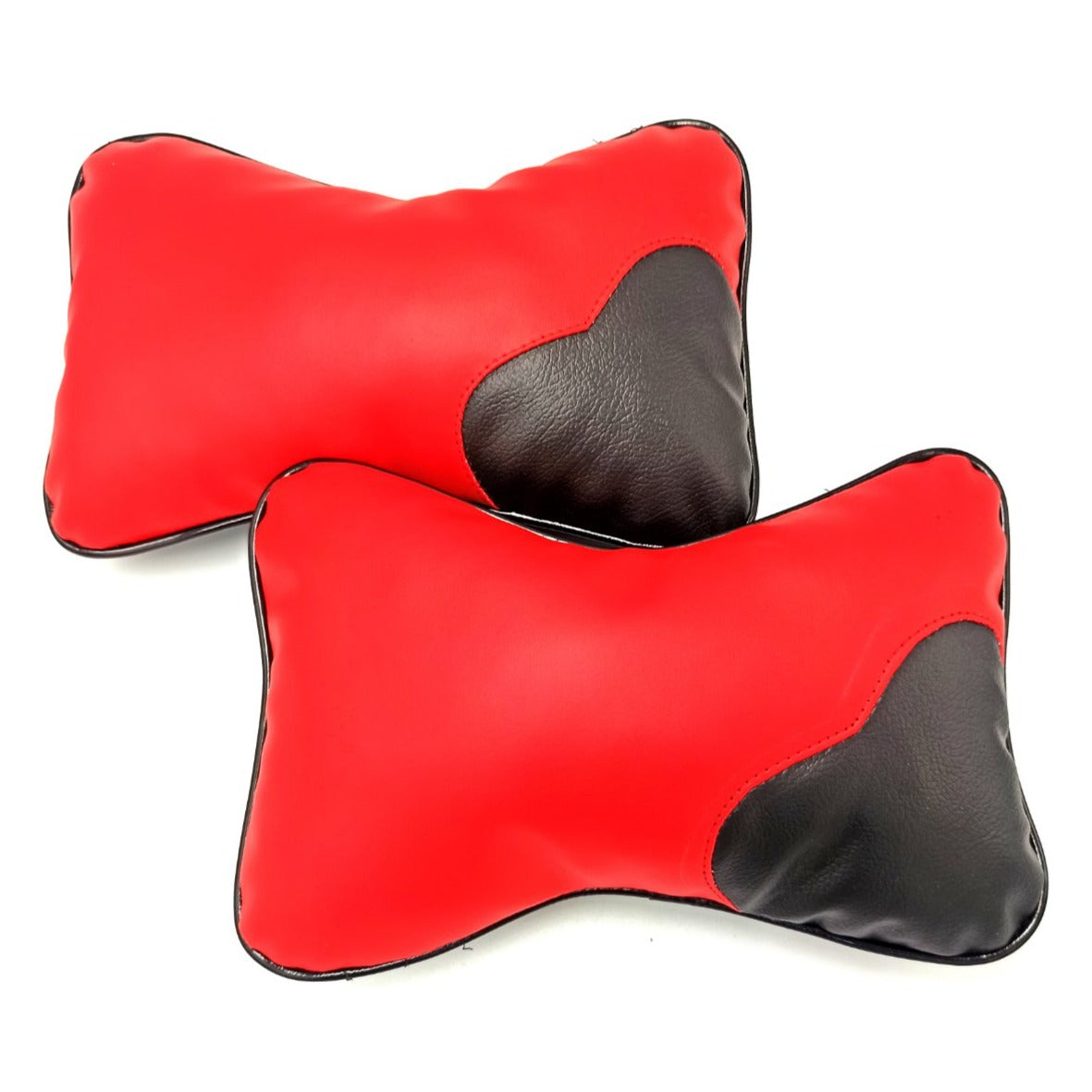 HEADREST PILLOW (2 PCS) (BLACK + RED)