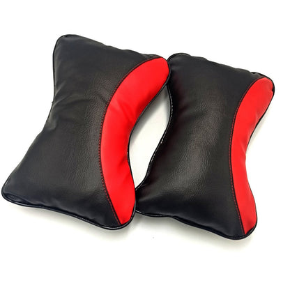 HEADREST PILLOW (2 PCS) (BLACK + RED)