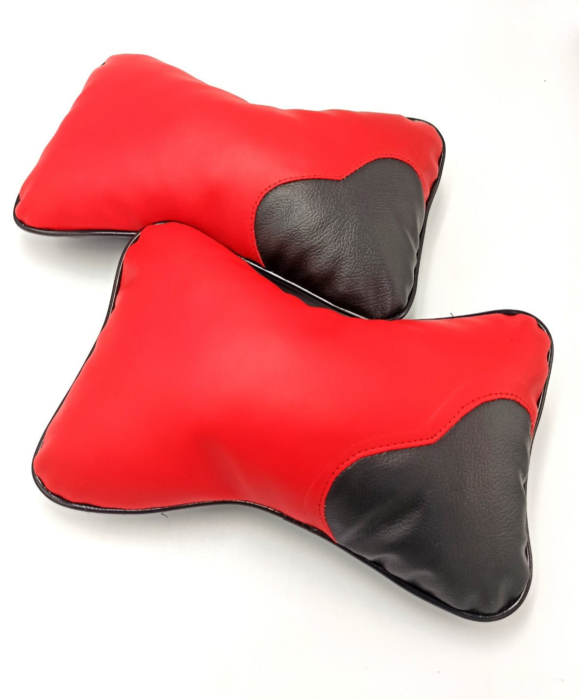 HEADREST PILLOW (2 PCS) (BLACK + RED)