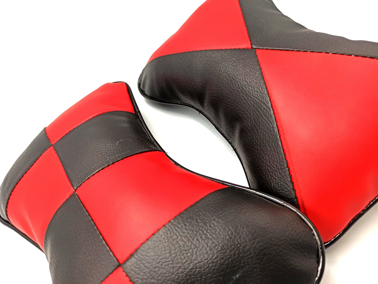 HEADREST PILLOW (2 PCS) (BLACK + RED)