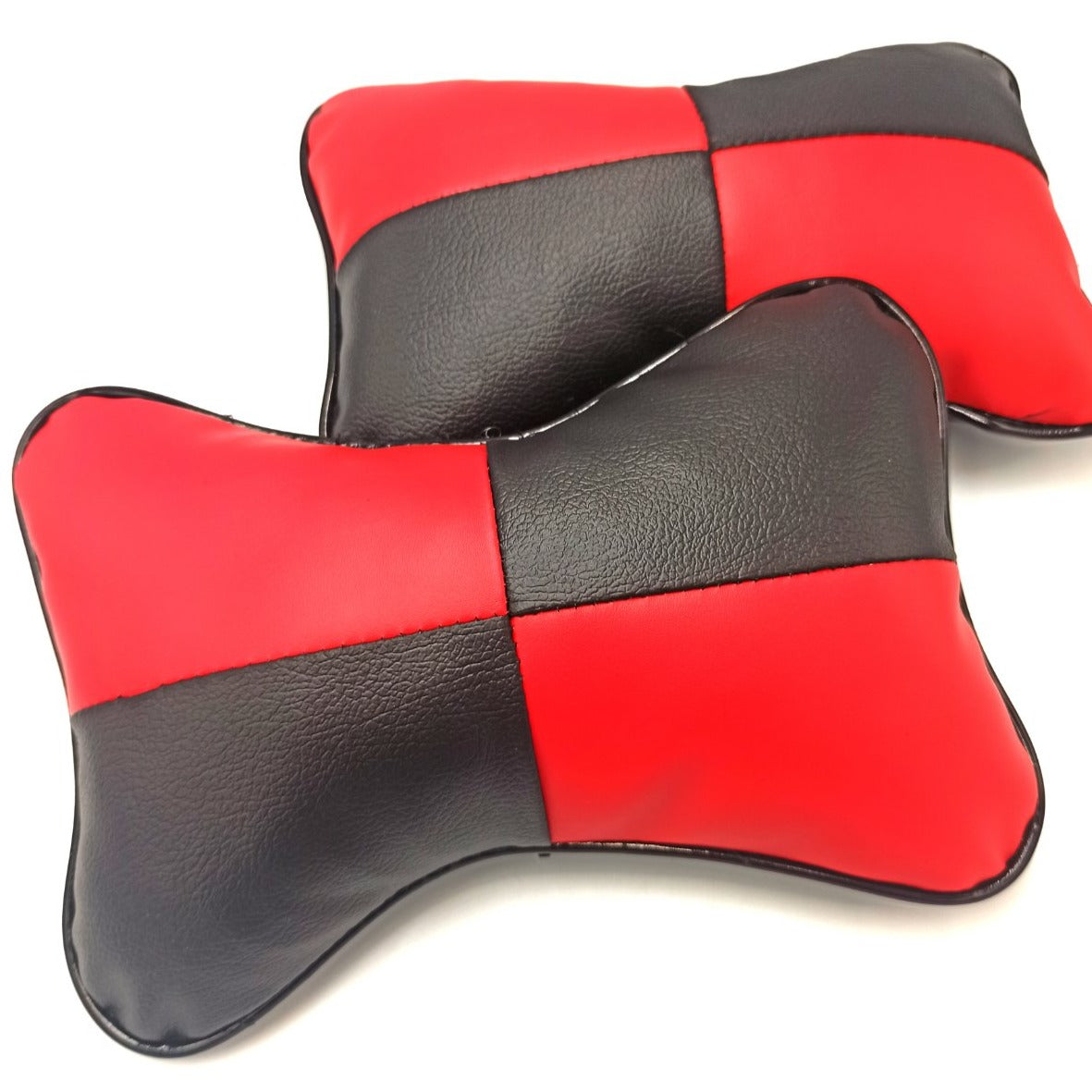 HEADREST PILLOW (2 PCS) (BLACK + RED)