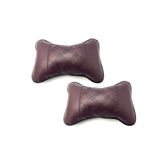 HEADREST PILLOW (2 PCS) (BROWN + BROWN)-5