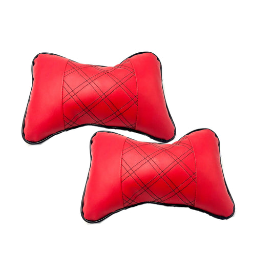 HEADREST PILLOW (2 PCS) (RED + RED)-2