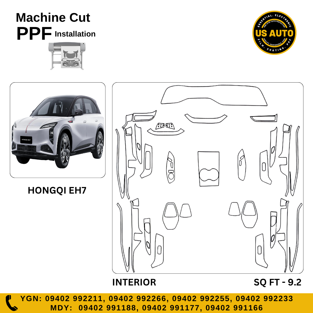 MACHINE CUT INTERIOR PPF  HONGQI EH7 (2026 UP)