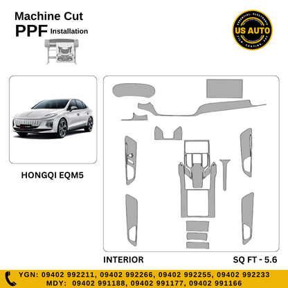 MACHINE CUT INTERIOR PPF HONGQI EQM5 EV
