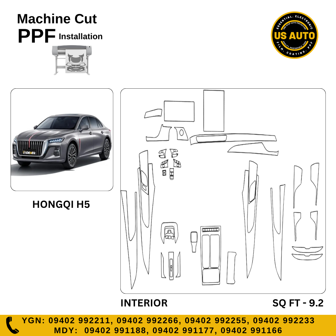 MACHINE CUT INTERIOR PPF HONGQI E5 (2026 UP)