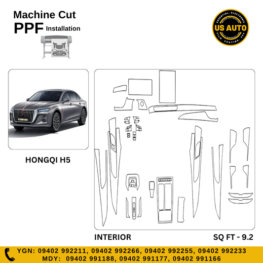 MACHINE CUT INTERIOR PPF HONGQI E5 (2026 UP)
