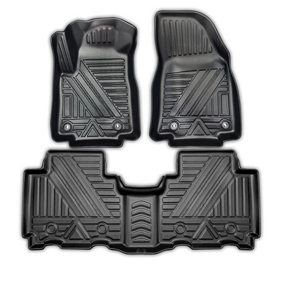 (HQ) TPE FLOOR MAT (2)ROWS (BLACK) 