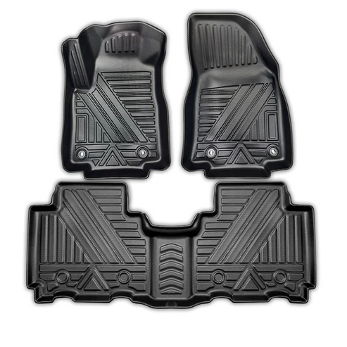 (HQ) TPE FLOOR MAT (2)ROWS (BLACK) KIA RIO/ PRIDE (16~20)