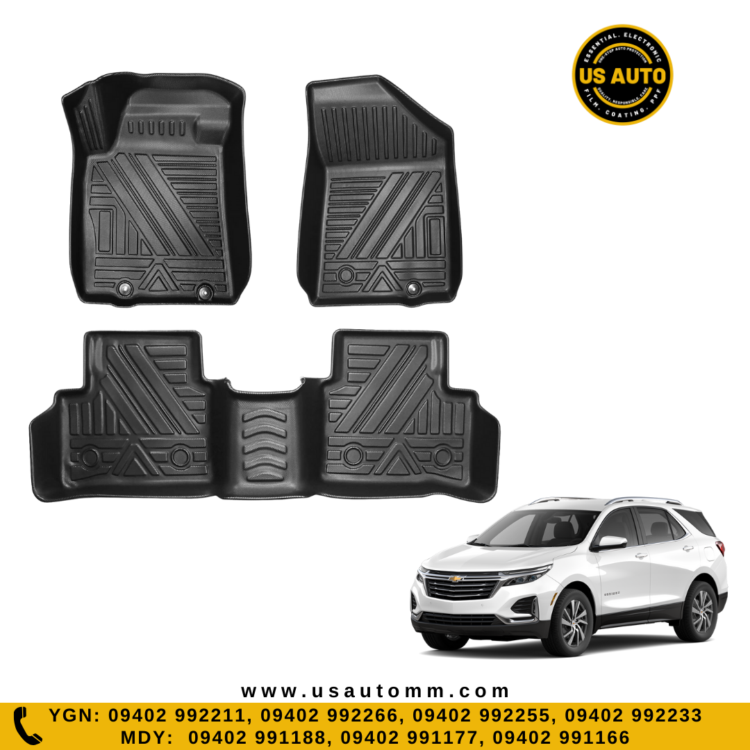 (HQ) TPE FLOOR MAT (2)ROWS (BLACK) CHEV EQUINOX (2020 UP)
