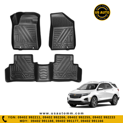 (HQ) TPE FLOOR MAT (2)ROWS (BLACK) CHEV EQUINOX (2020 UP)
