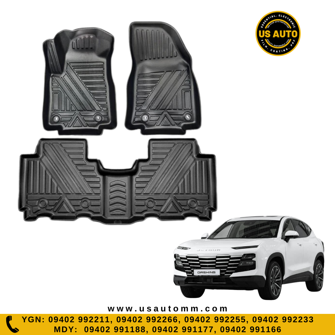 (HQ) TPE FLOOR MAT (2)ROWS (BLACK) JETOUR DASHING