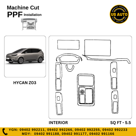 MACHINE CUT INTERIOR PPF HYCAN Z03 EV
