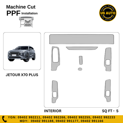 MACHINE CUT INTERIOR PPF JETOUR  X70 PLUS (21 UP)