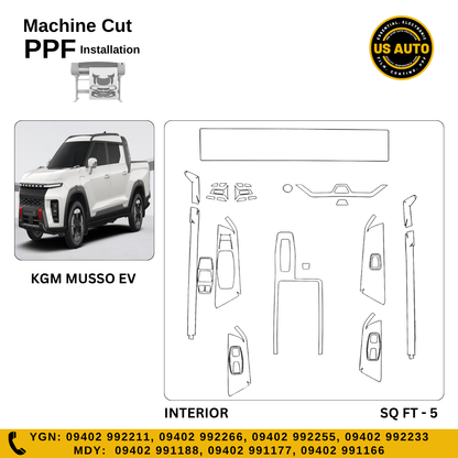 MACHINE CUT INTERIOR PPF KGM MUSSO EV