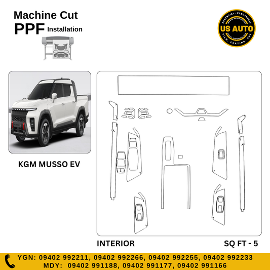 MACHINE CUT INTERIOR PPF KGM MUSSO EV