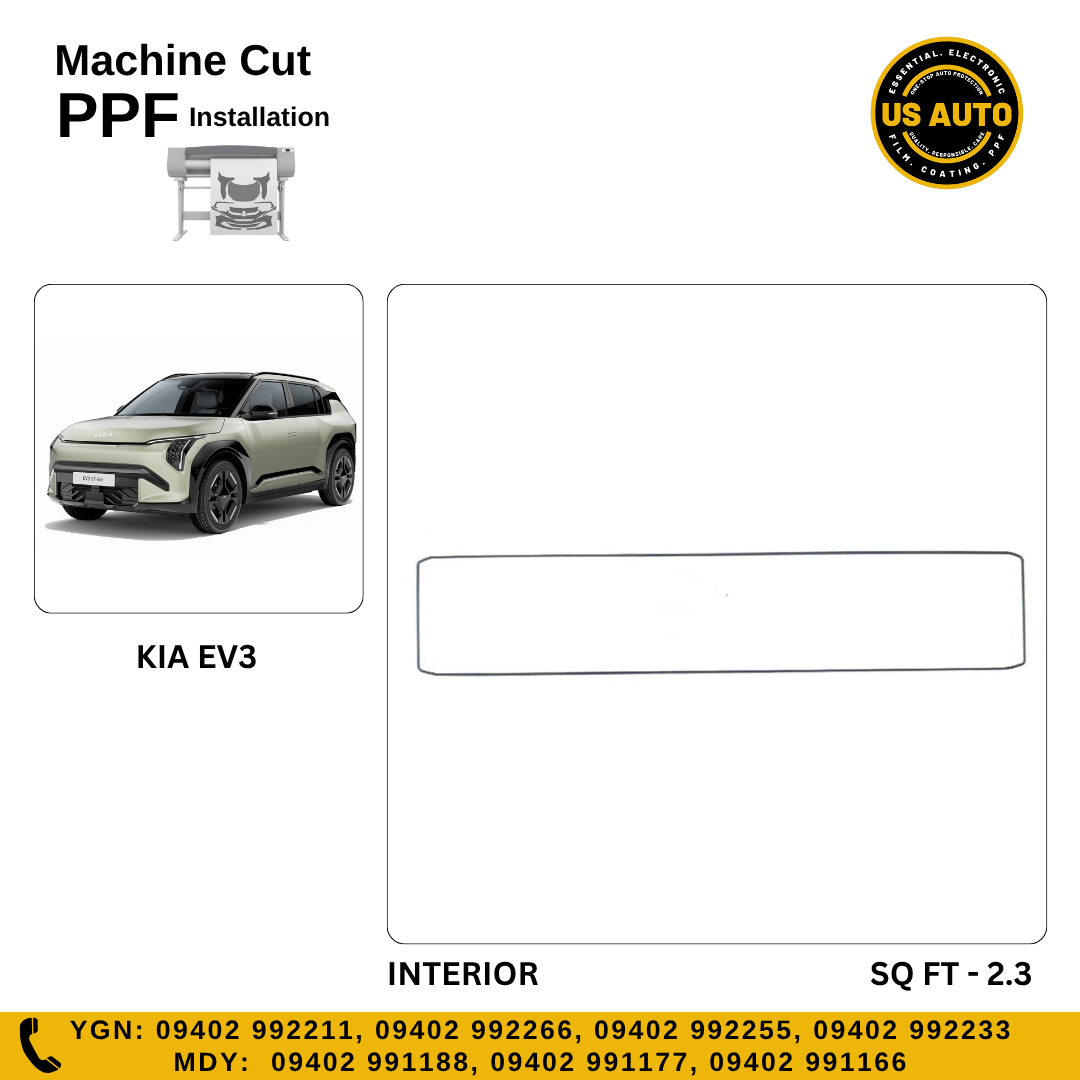 MACHINE CUT INTERIOR PPF KIA EV3 EV