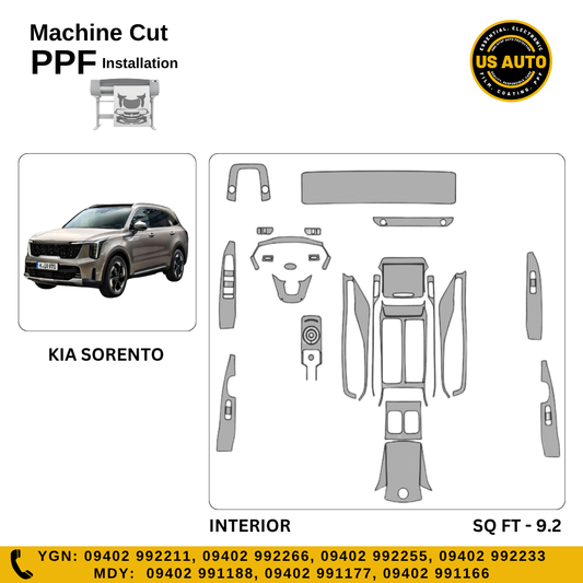 MACHINE CUT INTERIOR PPF KIA SORENTO (2024 UP )