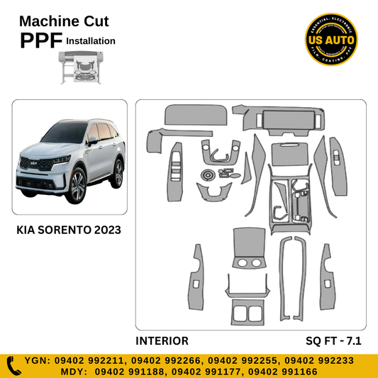 MACHINE CUT INTERIOR PPF KIA SORENTO (2023)