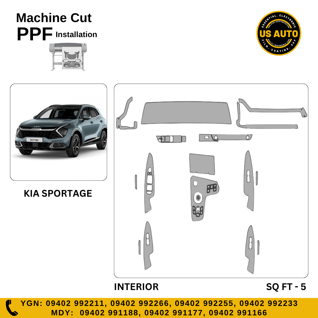 MACHINE CUT INTERIOR PPF KIA SPORTAGE (2021 UP)