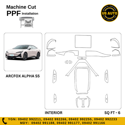 MACHINE CUT INTERIOR PPF ARCFOX ALPHA S5 EV