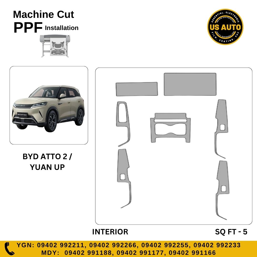 MACHINE CUT INTERIOR PPF BYD ATTO 2 EV