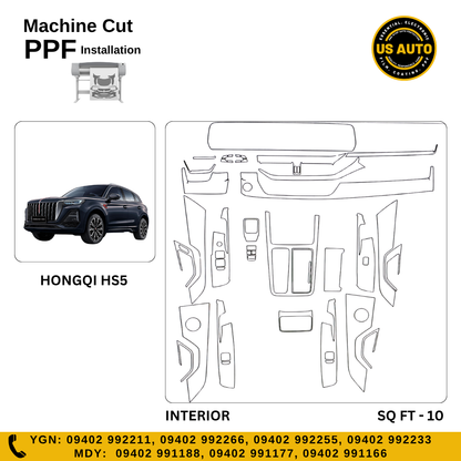 MACHINE CUT INTERIOR PPF HONGQI HS5 (2026 UP)