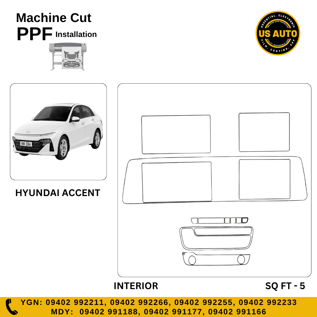 MACHINE CUT INTERIOR PPF HYUNDAI ACCENT