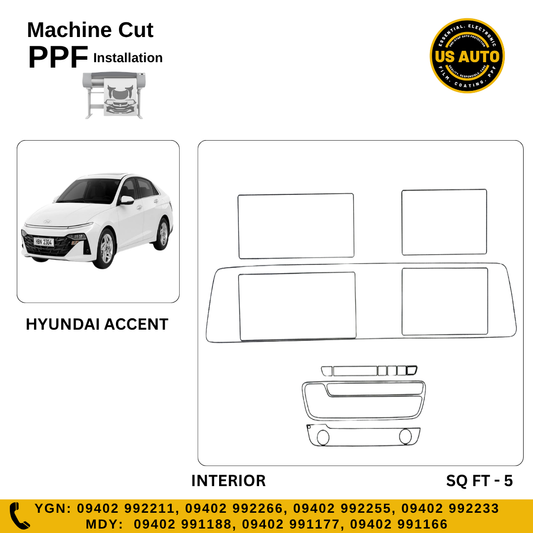 MACHINE CUT INTERIOR PPF HYUNDAI ACCENT
