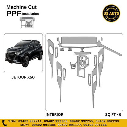 MACHINE CUT INTERIOR PPF JETOUR X50 (2025 UP)