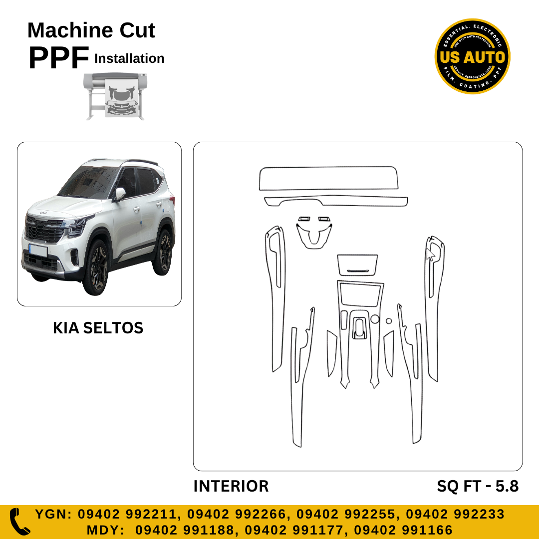MACHINE CUT INTERIOR PPF KIA SELTOS